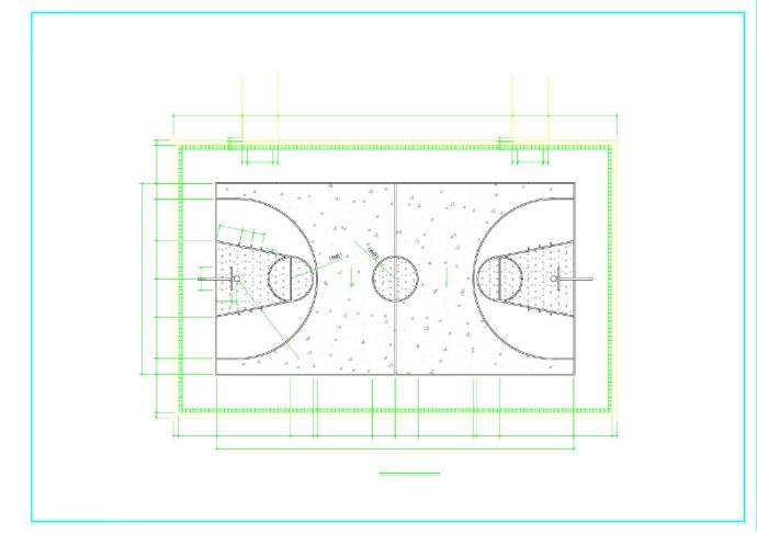 篮球场和网球等体育场平面图_图1