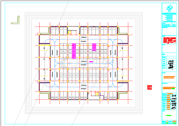 停车场及农贸市场建筑施工图-图一