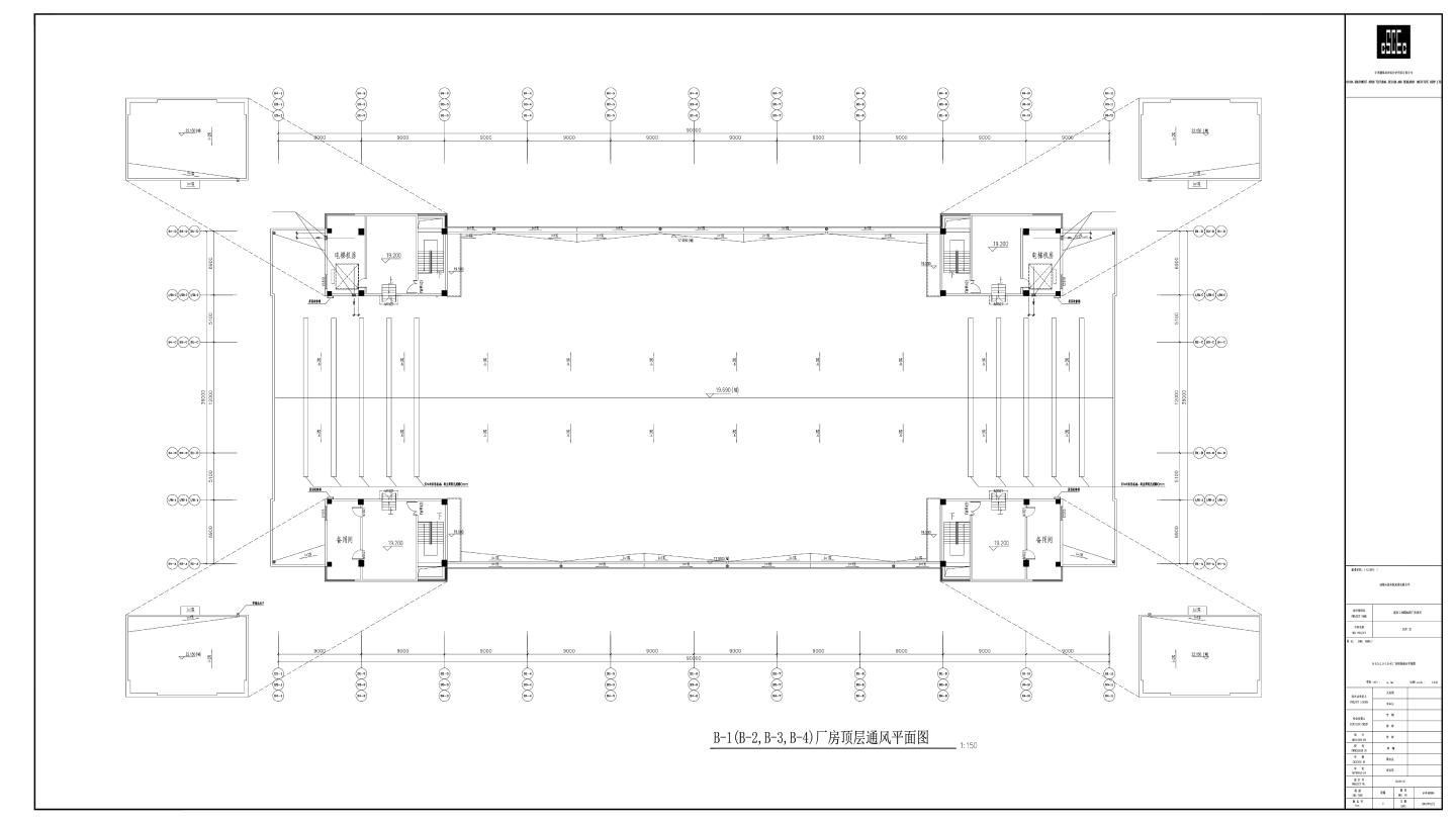 新兴工业园标准厂房项目B型标准厂房全套图纸CAD图.dwg