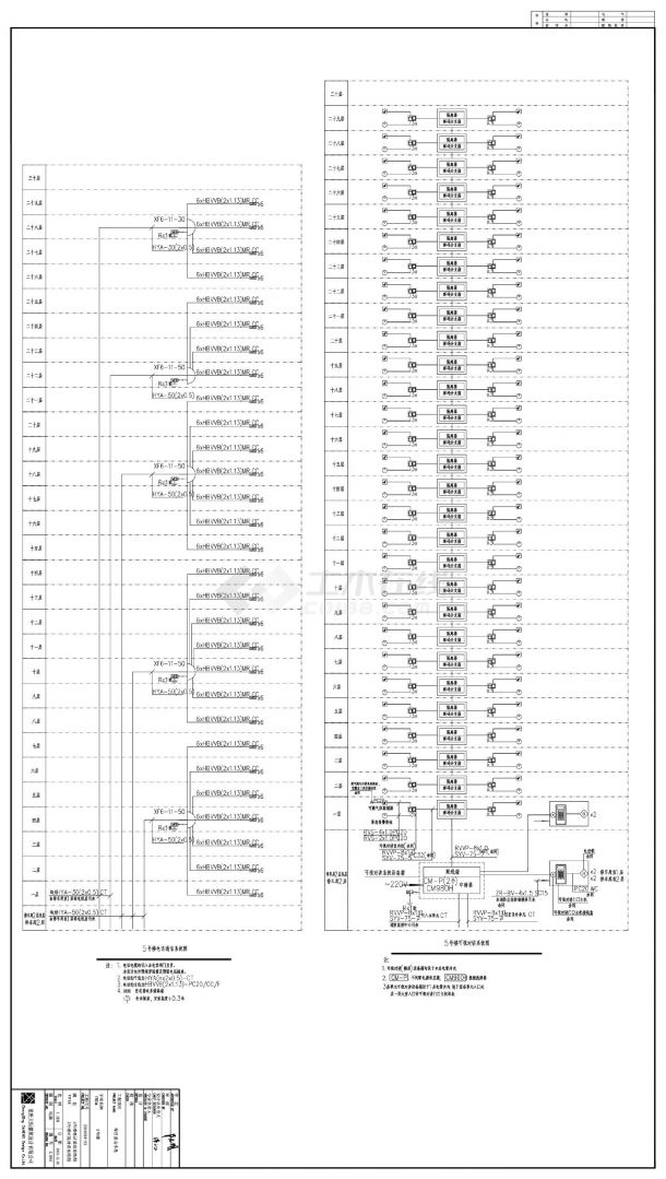 每日香山半岛5号楼弱电系统图CAD图.dwg-图二