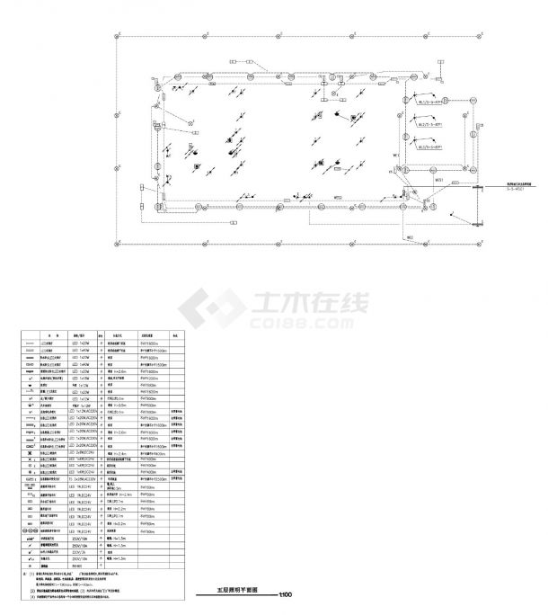 江苏某五星级酒店及办公楼电气图-(裙房照明平面图)CAD图.dwg-图二