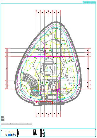 异性钢结构飞碟外观展示厅电气图纸_图1