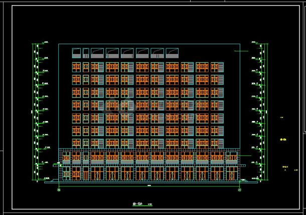 电子信息产业基地9层高层办公建筑设计施工图-图一