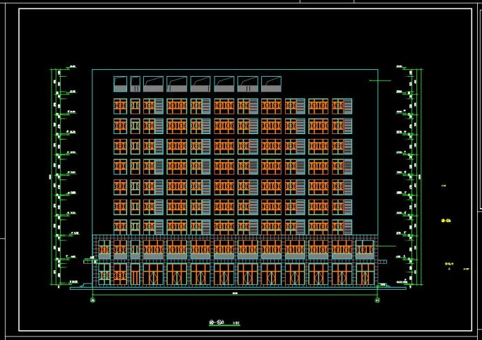 电子信息产业基地9层高层办公建筑设计施工图_图1