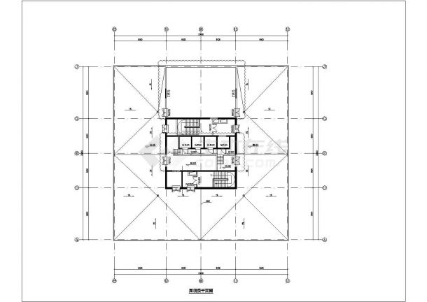 100米综合楼建筑平面图，立面图，剖面图-图一