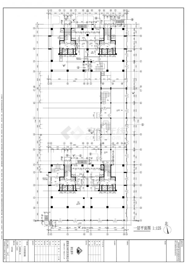 浙江商业住宅B,C楼平面施工图-图一