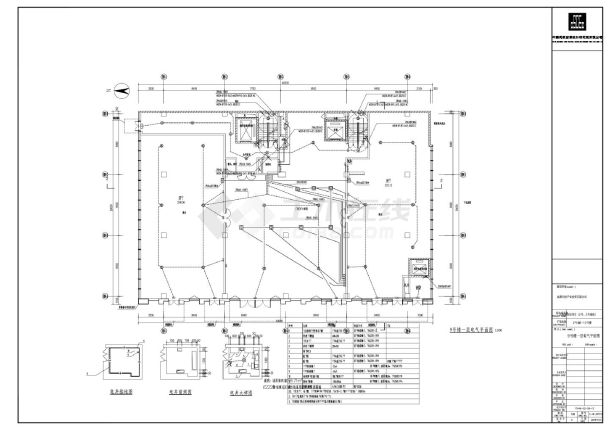 四川某办公楼9-楼电气平面图-图一