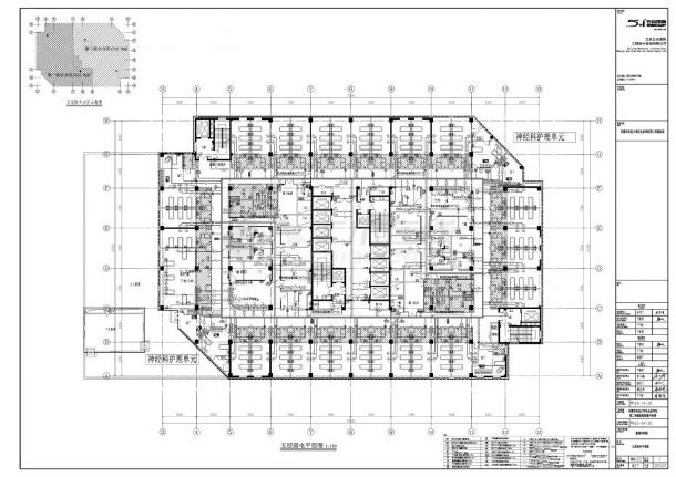 包头某医院新建楼弱电平面系统图-图一