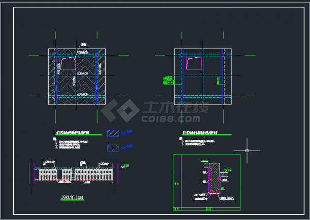 新增电梯结构加固CAD图纸（针对基坑）-图一