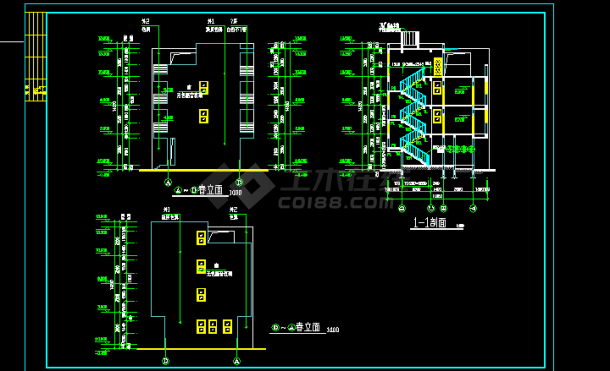 豪华别墅楼房建筑施工CAD设计图纸-图二