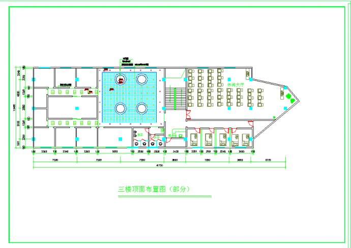 某休闲中心建筑设计CAD平面布置图_图1