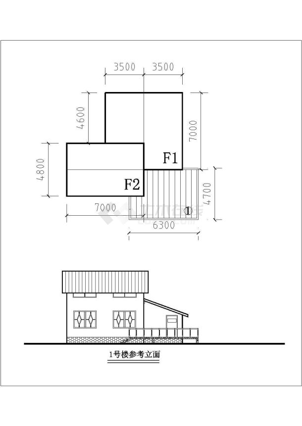 生态园建筑设计方案建筑cad图（标注详细）-图一