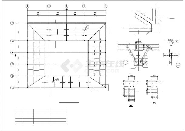 某单层钢结构宿舍楼结构设计施工图纸-图一