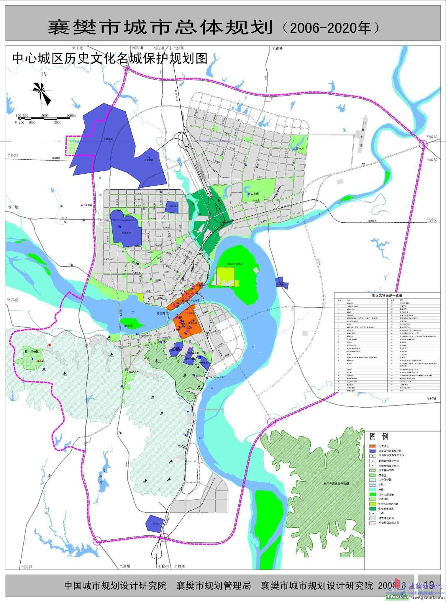 襄樊市规划图(2006