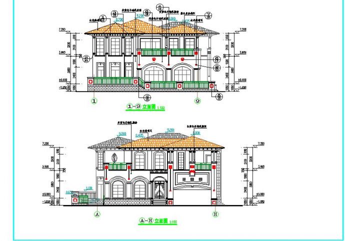 私人2层独栋别墅建筑设计施工图_图1