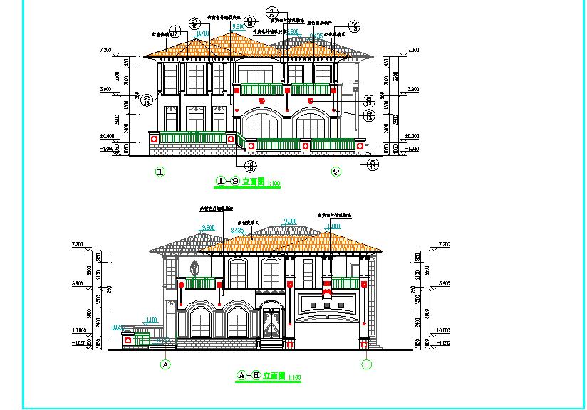 私人2层独栋别墅建筑设计施工图