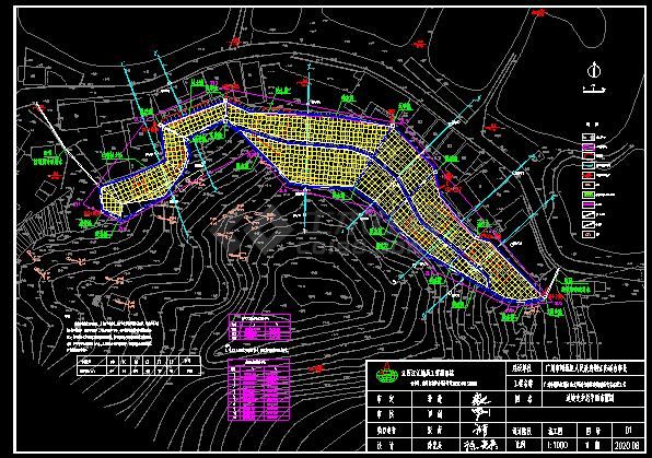 某边坡地质灾害治理工程滑坡锚杆支护CAD 施工图-图二