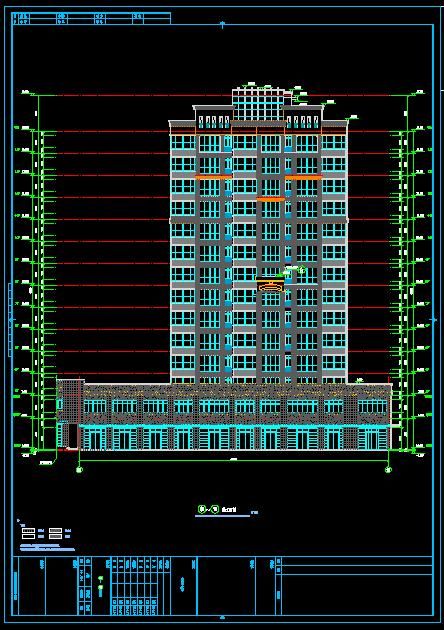 钟岭佳园14层4号高层住宅建筑结构设计施工图-图一