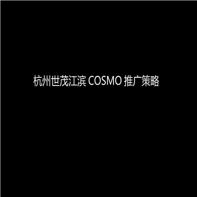 2012-杭州世茂江滨COSMO推广策略.ppt_图1