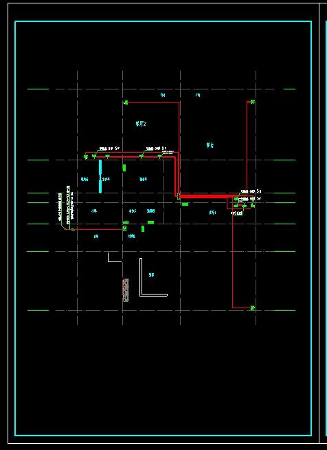 厨房电气动力现场施工图纸，配系统图_图1
