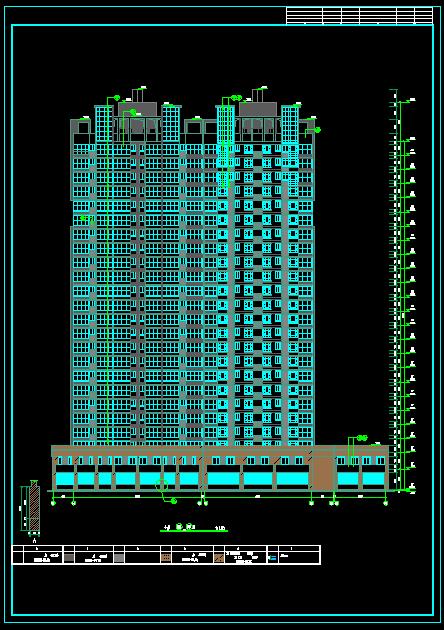 碧湖生态园24层4号高层住宅建筑设计施工图_图1