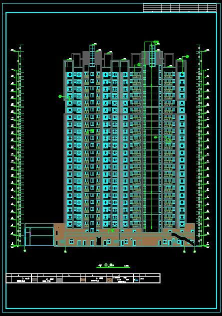 碧湖生态园24层4号高层住宅建筑设计施工图-图二
