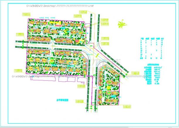 珠海市银泰嘉园小区总平面规划设计CAD图纸（占地4.7万平米）-图一