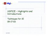 生产工艺技术管理HSPICE –Highlights和SI 09-17-03的介绍技术图片1