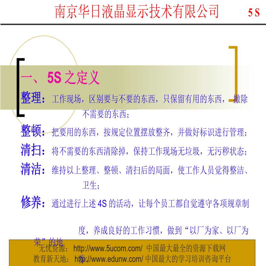 5S管理—南京华日液晶显示技术有限公司5s培训-图二
