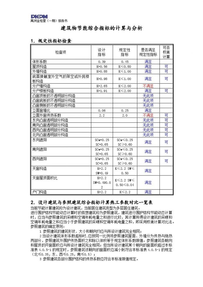 建筑节能20#23#—上海市居住建筑动态计算报告书_图1