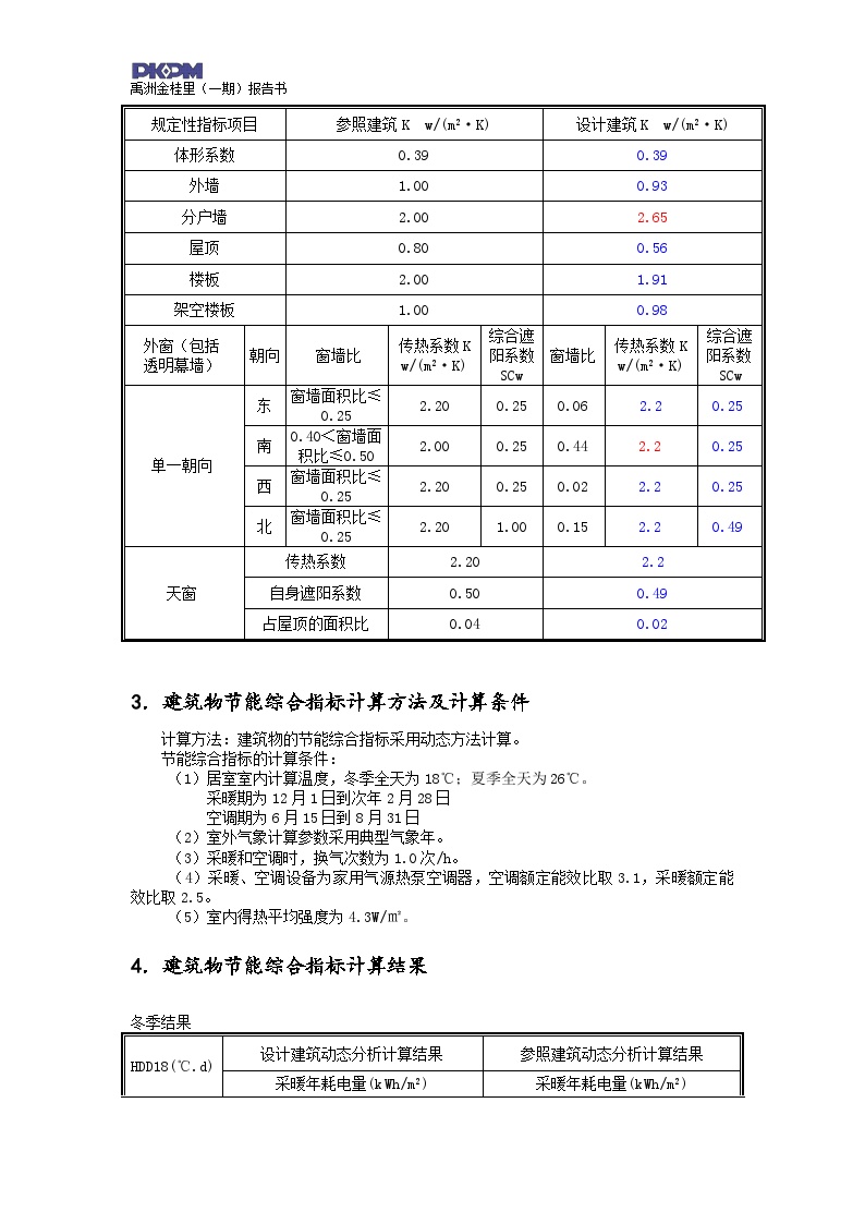 建筑节能20#23#—上海市居住建筑动态计算报告书-图二