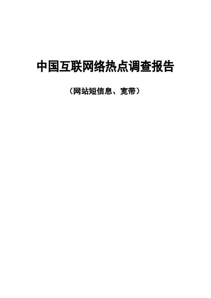 中国互联网络热点调查报告 (2)_图1