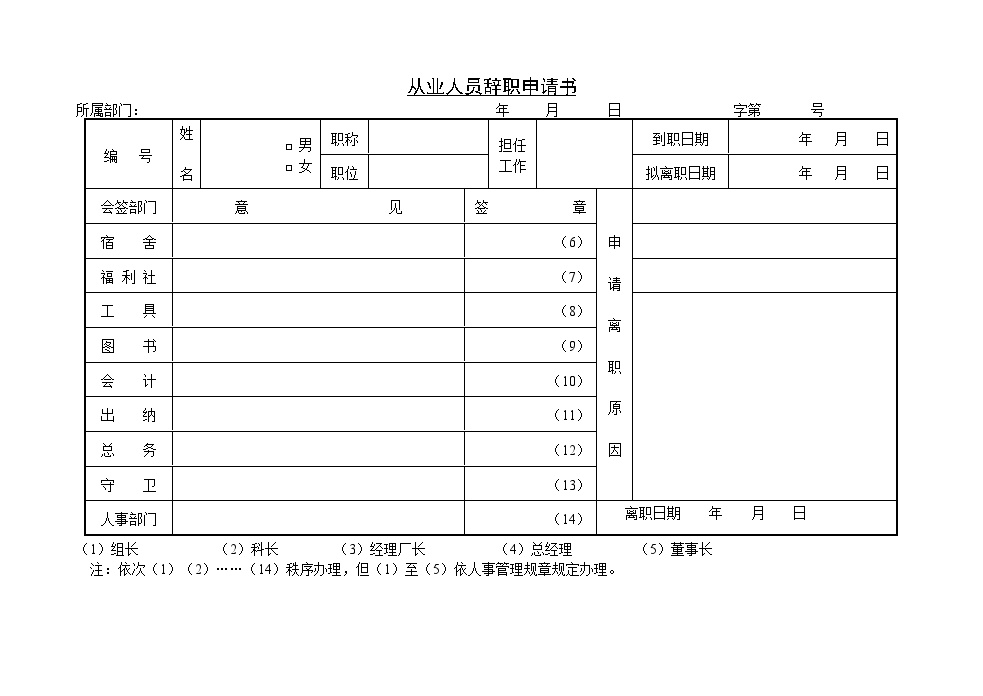 第二节 从业人员辞职申请书.DOC-图一