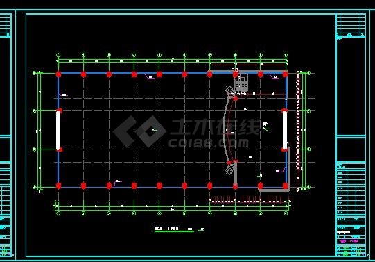 2层全民健身中心（篮球场）建筑结构设计施工图-图一