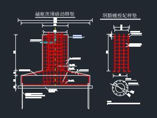 高杆灯基础平剖图，高杆灯基础钢筋图，适用于智慧灯，太阳能等等，欢迎大家下载及线上交流。-图一