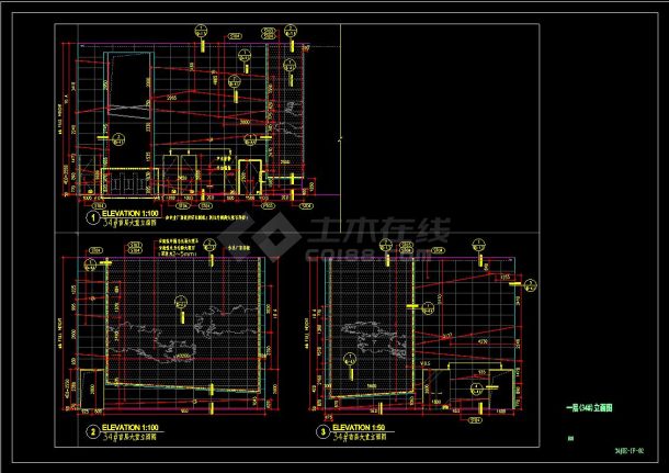 漕河泾现代服务业集聚区34号办公工程装饰设计CAD图-图二