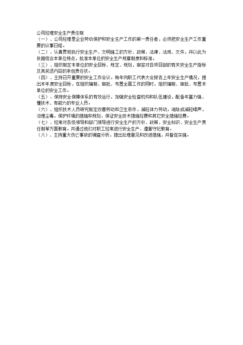 公司经理安全生产责任制.doc-图一