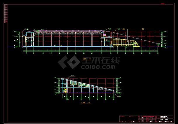 网球训练场地及附属用房建筑设计施工图-图一