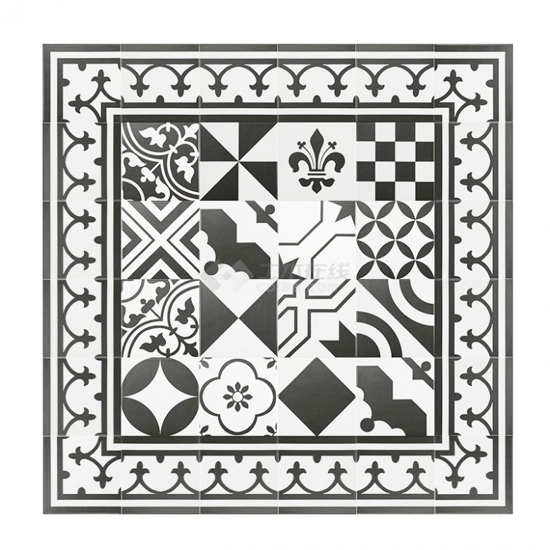 现代北欧灰色水泥板花砖300×300 (24).jpg-图一