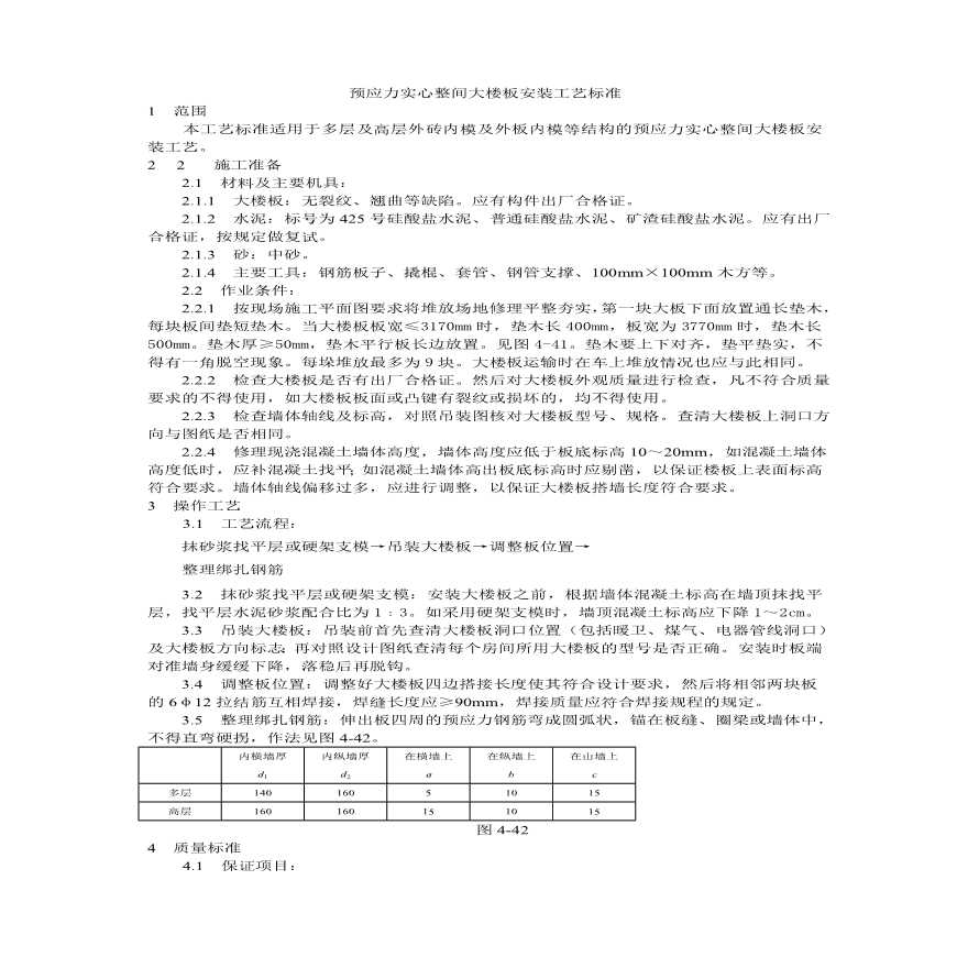 预应力实心整间大楼板安装工艺标准.pdf-图一