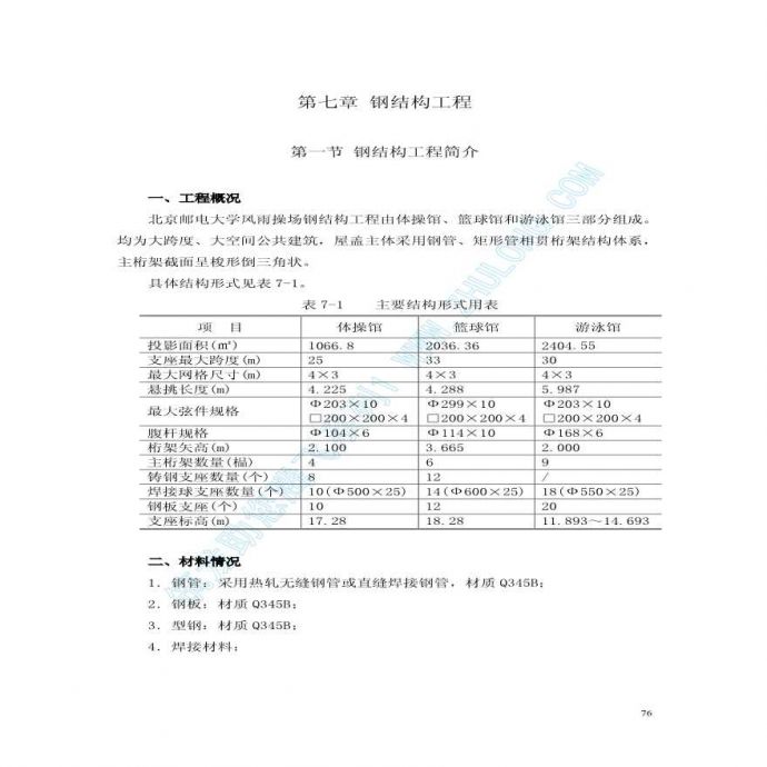 05北京邮电大学风雨操场工程施工组织设计中（第七章至第十章）_图1