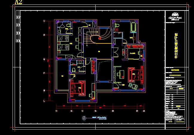 新中式豪华别墅设计施工图（含效果图）_图1