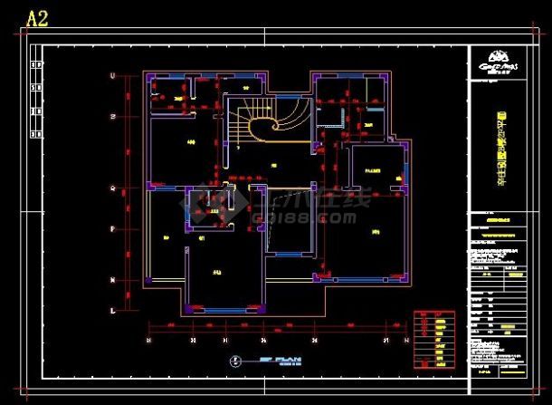 新中式豪华别墅设计施工图（含效果图）-图二