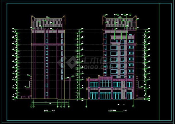 云龙万达广场10层10号高层住宅建筑设计施工图-图二