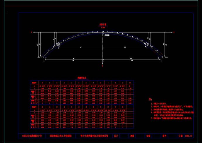 拱桥施工常用拱圈坐标CAD图解_图1