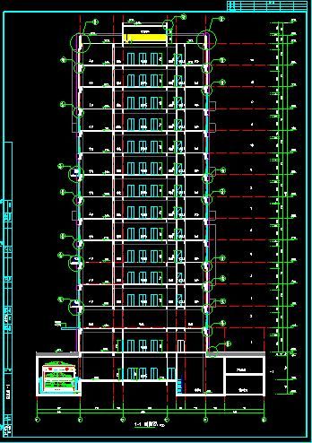 14层高层商务办公建筑结构设计施工图-图一