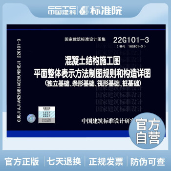 22版新图上市 官方直营 22G101-3 混凝土结构施工图 平面整体表示方法制图规则和构造详图（独立基础、条形-图一