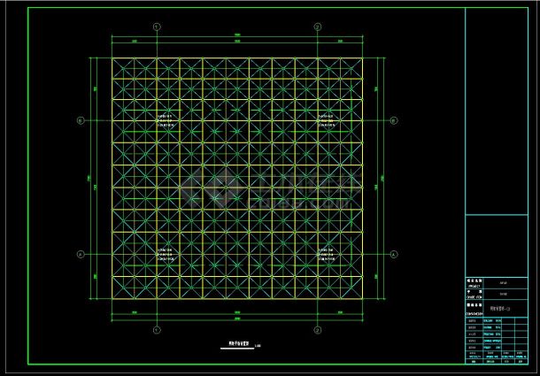 空间网格结构工程网架施工图-图二