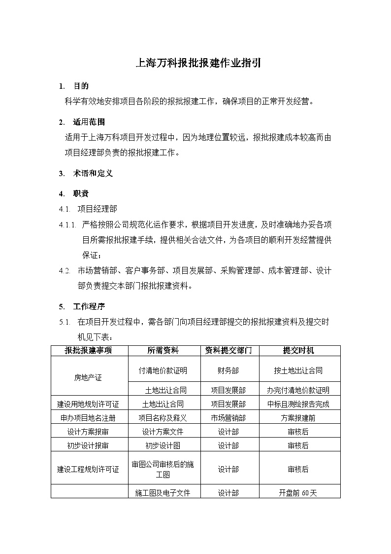 房地产行业上海某地产公司报批报建作业指引165112426.doc-图一