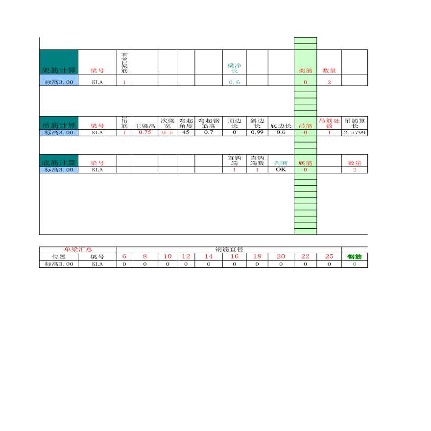 梁钢筋计算模板【工程造价】.xls-图二
